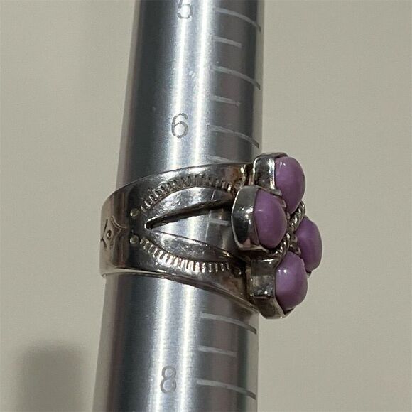 Jay King Vintage Sterling Silver Phosphorite Gemstone Cocktail Ring Size 7 - Picture 10 of 11